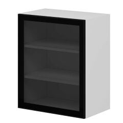 Alvinka Mutfak Modül Üst 1Dk2R 60-H72Cm Dolap Beyaz Alm Cam Mdf