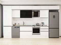 Alvinka 410X240 Cm High Gloss Mutfak Dolabı Mbb-E90B60S60-3 High Gloss | Beyaz - Suntalam