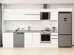 Alvinka 390X222 Cm High Gloss Mutfak Dolabı Mb-E90S60S40-2 High Gloss | Beyaz - Mdf