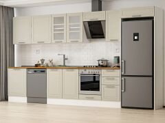 Alvinka 385X222 Cm Klasik Mebran Mutfak Dolabı Mb-E80S60S45-3 Mebran | Kumtaşı - Suntalam