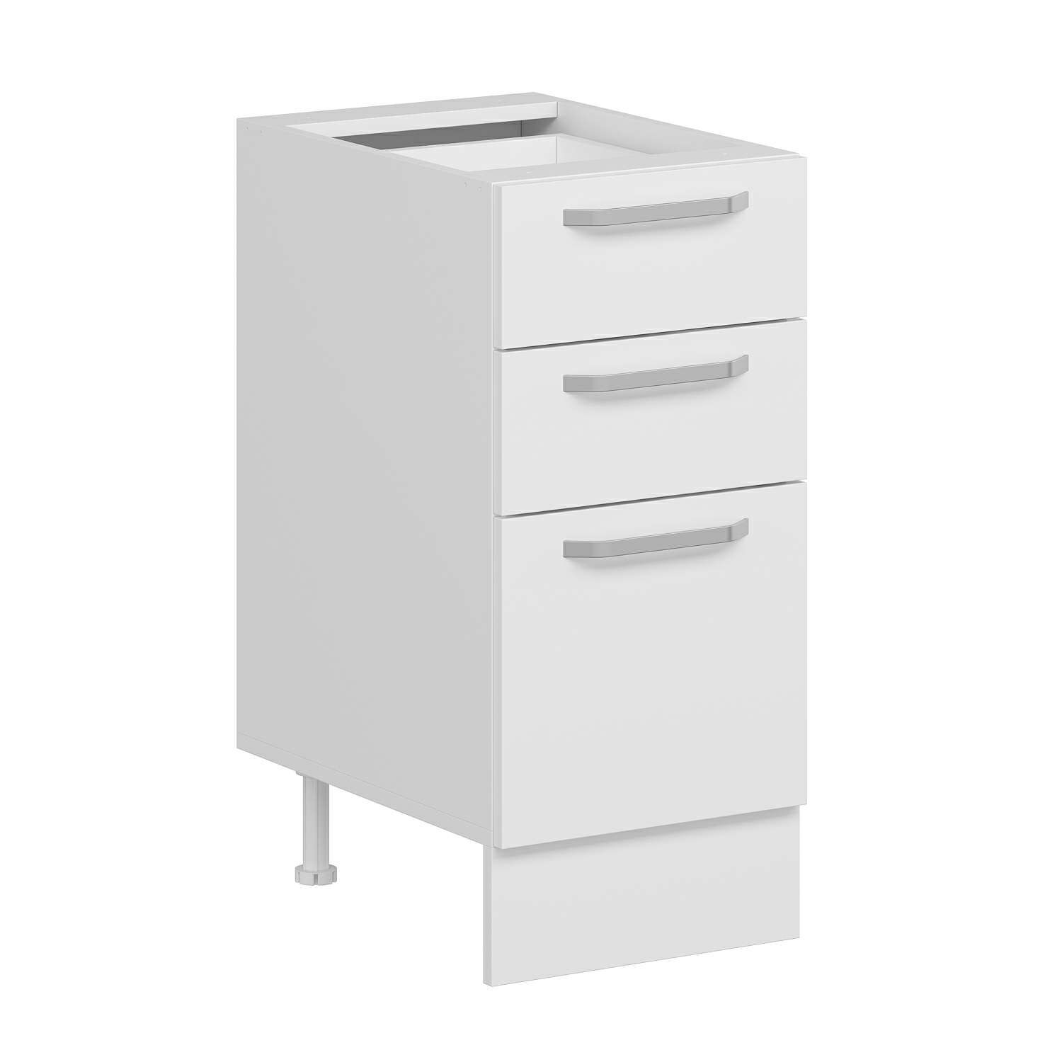 Alvinka Mutfak Modül Duz Alt 3Ç1B2K Nray 40Cm Dolap Beyaz Beyaz Suntalam