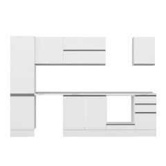 Alvinka 295X210 Cm High Gloss Mutfak Dolabı Mb-E80B50S45-2 High Gloss | Beyaz - Mdf