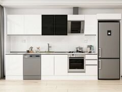 Alvinka 390X222 Cm High Gloss Mutfak Dolabı Mb-E90S60S40-3 High Gloss | Beyaz - Mdf