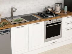 Alvinka 295X210 Cm Klasik Mebran Mutfak Dolabı Mb-E80B45S50-2 Mebran | Beyaz - Suntalam