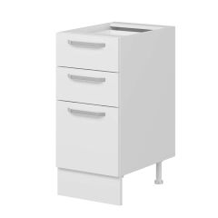 Alvinka Mutfak Modül Duz Alt 3Ç1B2K Nray 40Cm Dolap Beyaz Beyaz Mdf