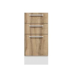 Alvinka Mutfak Modül Duz Alt 3Ç1B2K Nray 40Cm Dolap Beyaz Dore Suntalam