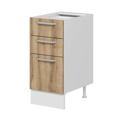 Alvinka Mutfak Modül Duz Alt 3Ç1B2K Nray 40Cm Dolap Beyaz Dore Mdf