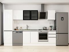 Alvinka 295X210 Cm High Gloss Mutfak Dolabı Mb-E80B50S45-3 High Gloss | Beyaz - Suntalam