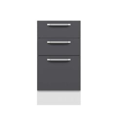 Alvinka Mutfak Modül Duz Alt 3Ç1B2K Nray 45Cm Dolap Beyaz Antrasit Suntalam