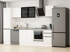 Alvinka 295X210 Cm High Gloss Mutfak Dolabı Mb-E80B50S45-3 High Gloss | Beyaz - Mdf