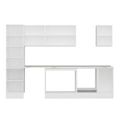 Alvinka 295X210 Cm High Gloss Mutfak Dolabı Mb-E80B50S45-3 High Gloss | Beyaz - Mdf