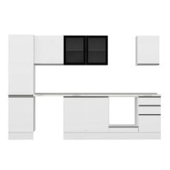 Alvinka 295X210 Cm High Gloss Mutfak Dolabı Mb-E80B50S45-3 High Gloss | Beyaz - Mdf