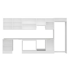 Alvinka 390X222 Cm Klasik Mebran Mutfak Dolabı Mb-E80S60S50-1 Mebran | Kumtaşı - Suntalam