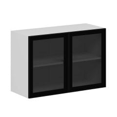 Alvinka Mutfak Modül Üst 2Dk1R 90-H60Cm Dolap Beyaz Alm Cam Mdf