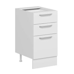 Alvinka Mutfak Modül Duz Alt 3Ç1B2K Nray 45Cm Dolap Beyaz Beyaz Suntalam