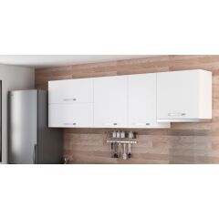 Minar 255 Cm Mutfak Dolabı Beyaz 255-B7-Üst Modül