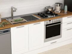 Alvinka 295X210 Cm Klasik Mebran Mutfak Dolabı Mb-E80B45S50-3 Mebran | Beyaz - Suntalam