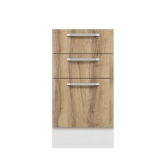 Alvinka Mutfak Modül Duz Alt 3Ç1B2K Nray 45Cm Dolap Beyaz Dore Suntalam