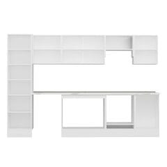 Alvinka 300X210 Cm High Gloss Mutfak Dolabı Mb-E80B50S50-1 High Gloss | Beyaz - Mdf