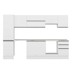 Alvinka 300X210 Cm High Gloss Mutfak Dolabı Mb-E80B50S50-1 High Gloss | Beyaz - Mdf