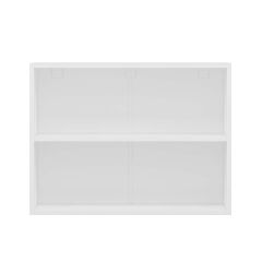 Alvinka Mutfak Modül Üst 2Yk1R 80-H60Cm Dolap Beyaz Alm Cam Mdf