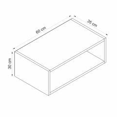 Alvinka Mutfak Modül Mbr_B Üst 1Yk 60-H30Cm Dav Dolap Beyaz Kumtaşı Mdf