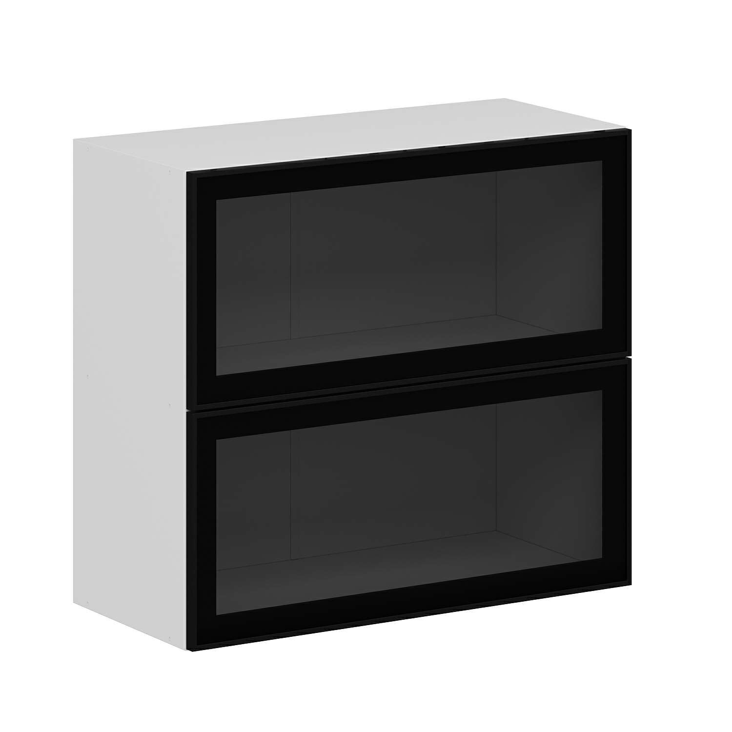 Alvinka Mutfak Modül Üst 2Yk1R 80-H72Cm Dolap Beyaz Alm Cam Mdf