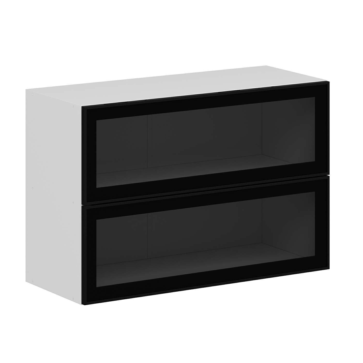 Alvinka Mutfak Modül Üst 2Yk1R 90-H60Cm Dolap Beyaz Alm Cam Suntalam