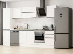 Alvinka 300X210 Cm High Gloss Mutfak Dolabı Mb-E80B50S50-2 High Gloss | Beyaz - Mdf