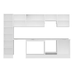 Alvinka 305X210 Cm Klasik Mebran Mutfak Dolabı Mb-E80B45S60-1 Mebran | Beyaz - Suntalam