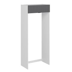 Alvinka Mutfak Modül Mbr_B 100-H240Cm Buzdolabı Beyaz Antrasit