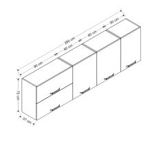 Minar 260 Cm Mutfak Dolabı Beyaz 260-B1-Üst Modül