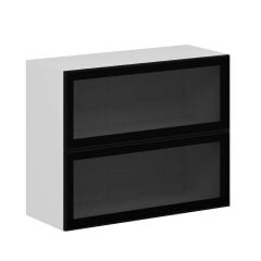 Alvinka Mutfak Modül Üst 2Yk1R 90-H72Cm Dolap Beyaz Alm Cam Suntalam