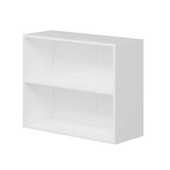 Alvinka Mutfak Modül Üst 2Yk1R 90-H72Cm Dolap Beyaz Alm Cam Mdf