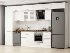 Alvinka 395X240 Cm Klasik Mebran Mutfak Dolabı Beyaz Beyaz Mbb-E90B60S45-3 Mebran | Beyaz - Mdf