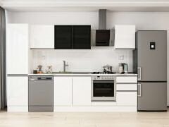 Alvinka 300X210 Cm High Gloss Mutfak Dolabı Mb-E80B50S50-3 High Gloss | Beyaz - Mdf