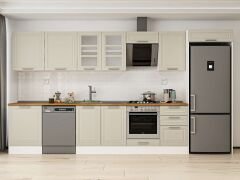 Alvinka 390X222 Cm Klasik Mebran Mutfak Dolabı Mb-E80S60S50-3 Mebran | Kumtaşı - Suntalam