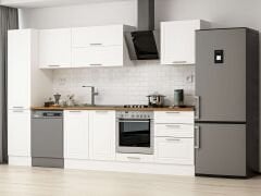 Alvinka 305X210 Cm Klasik Mebran Mutfak Dolabı Mb-E80B45S60-2 Mebran | Beyaz - Suntalam