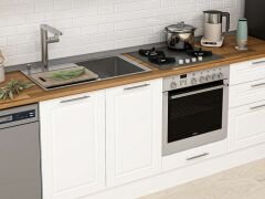 Alvinka 305X210 Cm Klasik Mebran Mutfak Dolabı Mb-E80B45S60-2 Mebran | Beyaz - Suntalam