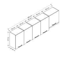 Minar 260 Cm Mutfak Dolabı Beyaz 260-B8-Üst Modül