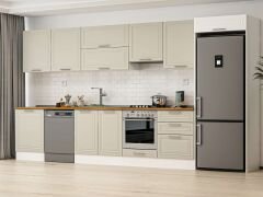 Alvinka 400X222 Cm Klasik Mebran Mutfak Dolabı Mb-E80S60S60-1 Mebran | Kumtaşı - Suntalam