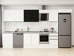 Alvinka 400X222 Cm High Gloss Mutfak Dolabı Mb-E90S60S50-3 High Gloss | Beyaz - Suntalam