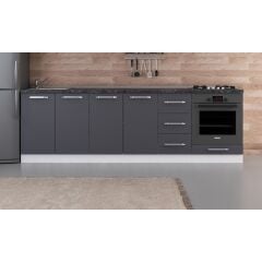 Minar 260 Cm Mutfak Dolabı Beyaz Antrasit 260-A3-Alt Modül