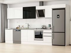 Alvinka 400X222 Cm High Gloss Mutfak Dolabı Mb-E90S60S50-3 High Gloss | Beyaz - Mdf