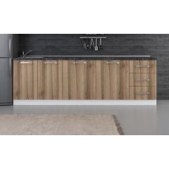 Minar 260 Cm Mutfak Dolabı Beyaz Dore 260-D1-Alt Modül