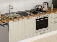 Alvinka 305X210 Cm Klasik Mebran Mutfak Dolabı Mb-E80B45S60-3 Mebran | Kumtaşı - Suntalam