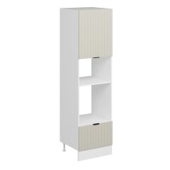 Alvinka Mutfak Modül Mbr_B 60-H222Cm Boy Ank Dolabı Beyaz Kumtaşı
