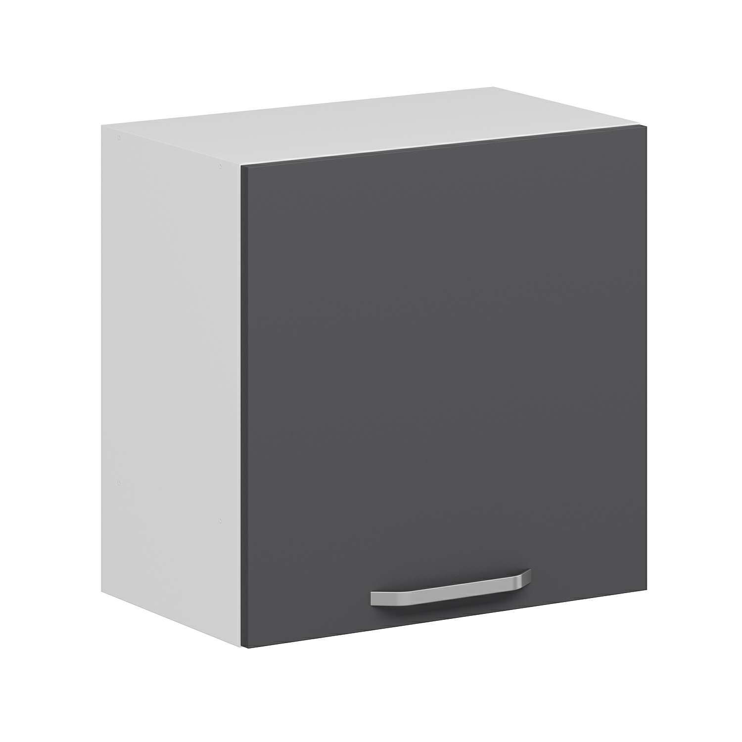 Alvinka Mutfak Modül Duz Üst 1Dk 60-60-H72Cm Asp Dolap Beyaz Antrasit Suntalam