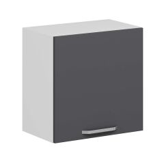 Alvinka Mutfak Modül Duz Üst 1Dk 60-60-H72Cm Asp Dolap Beyaz Antrasit Suntalam