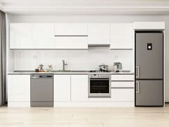 Alvinka 410X222 Cm High Gloss Mutfak Dolabı Mb-E90S60S60-1 High Gloss | Beyaz - Mdf